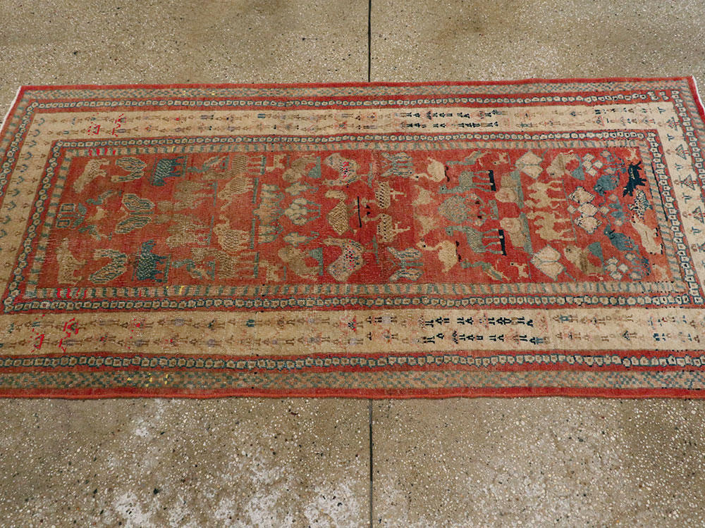 Vintage Persian Malayer Pictorial Rug, No.21816 - Galerie Shabab