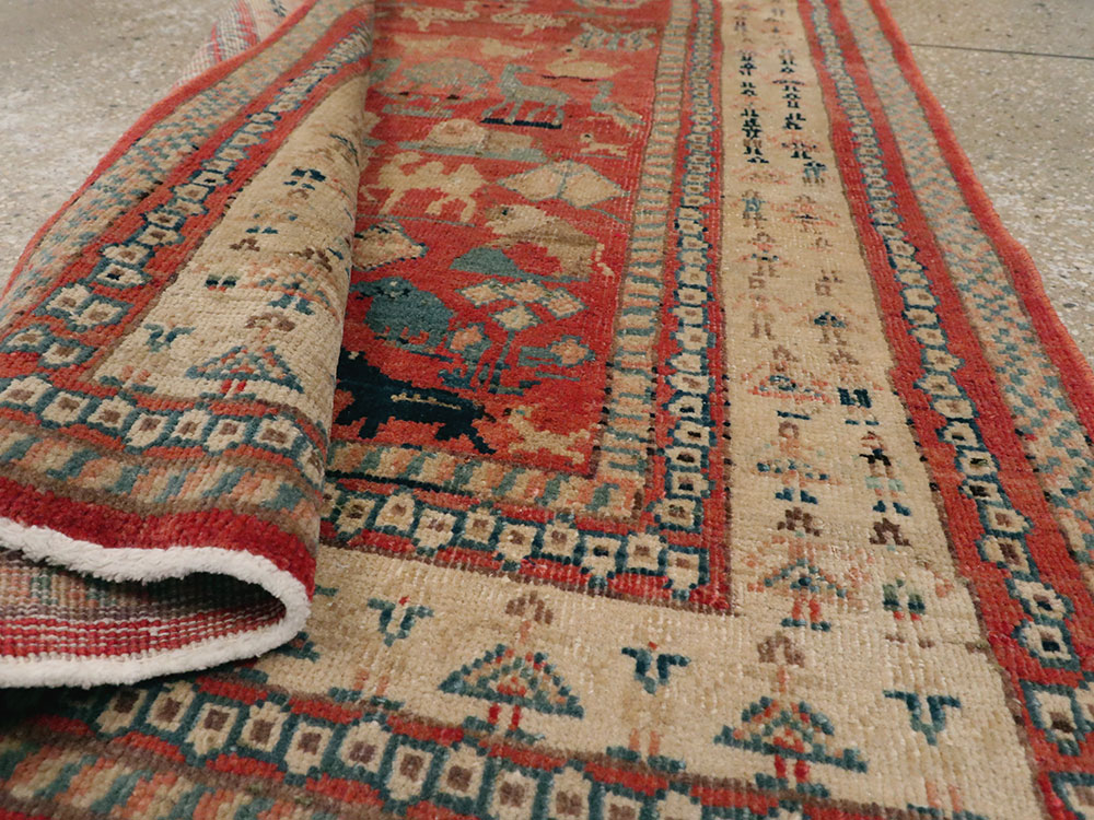 Vintage Persian Malayer Pictorial Rug, No.21816 - Galerie Shabab