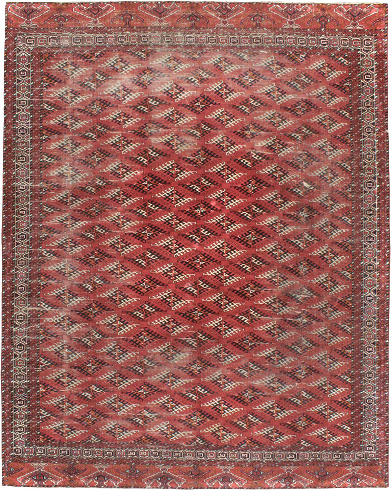 Vintage Persian Bokhara Room Size Carpet, No.21826 - Galerie Shabab