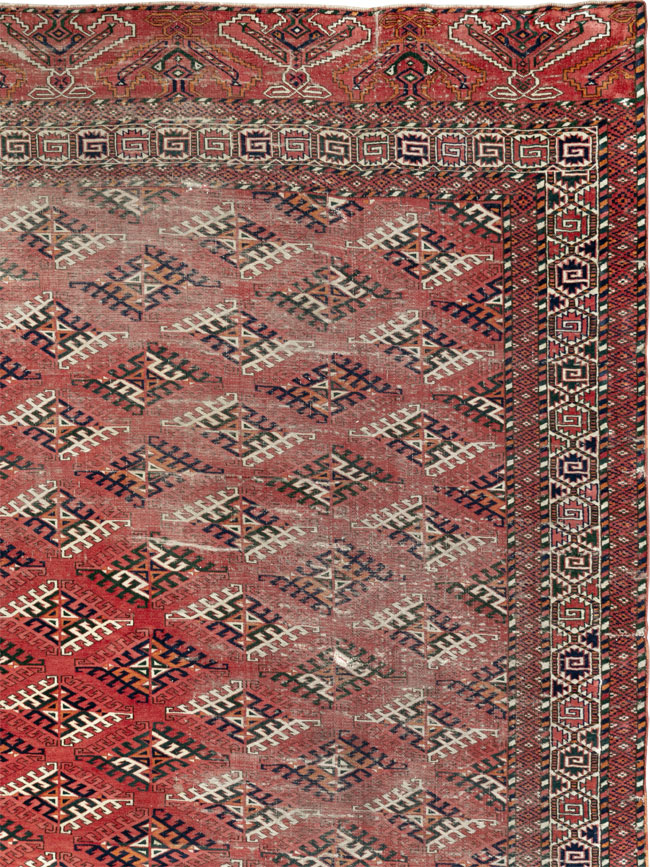 Vintage Persian Bokhara Room Size Carpet, No.21826 - Galerie Shabab