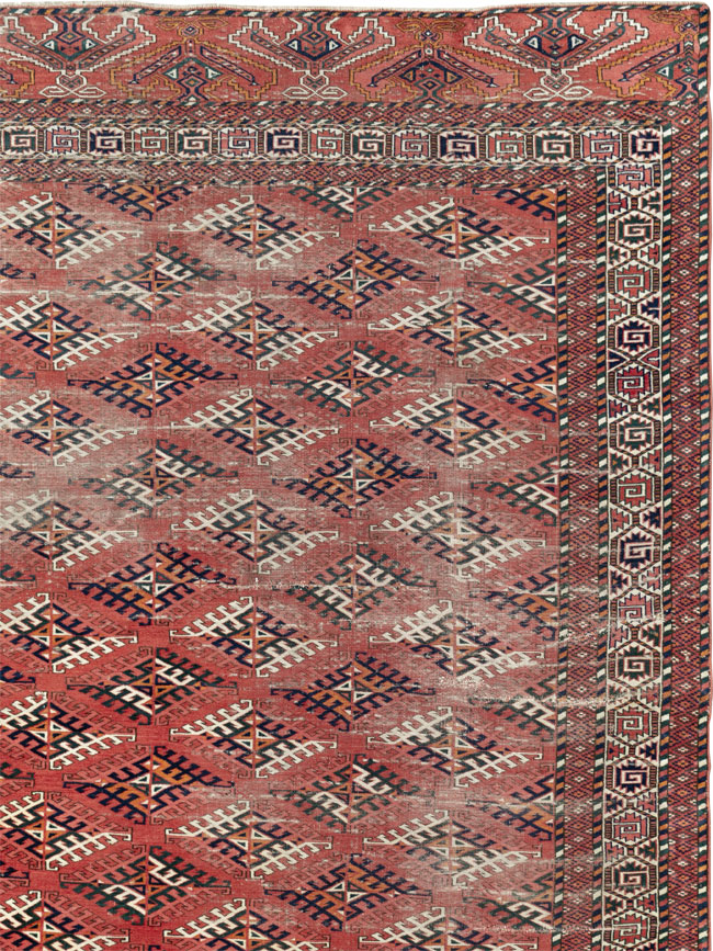 Vintage Persian Bokhara Room Size Carpet, No.21826 - Galerie Shabab