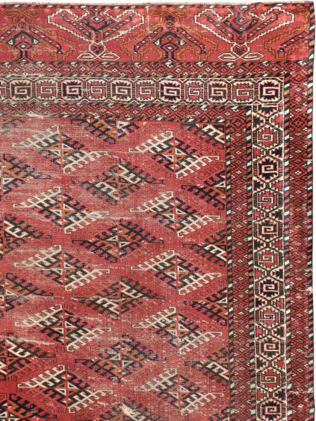 Vintage Persian Bokhara Room Size Carpet, No.21826 - Galerie Shabab