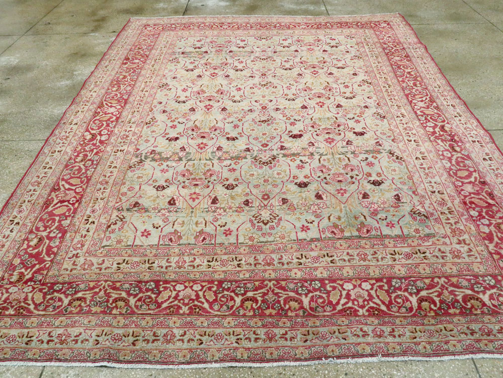 Antique Persian Mashad Room Size Carpet, No.21832 - Galerie Shabab