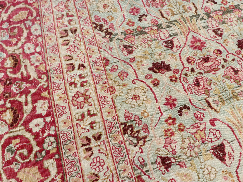 Antique Persian Mashad Room Size Carpet, No.21832 - Galerie Shabab