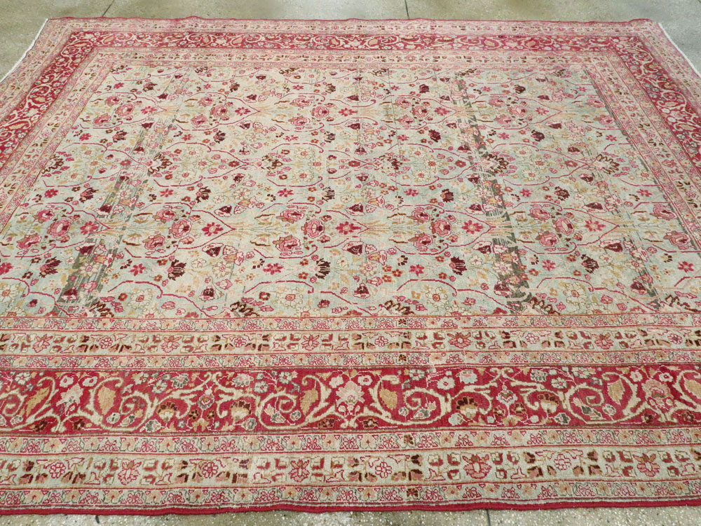 Antique Persian Mashad Room Size Carpet, No.21832 - Galerie Shabab