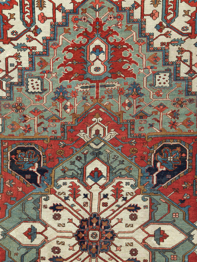 Antique Persian Heriz Carpet, No.21858 - Galerie Shabab