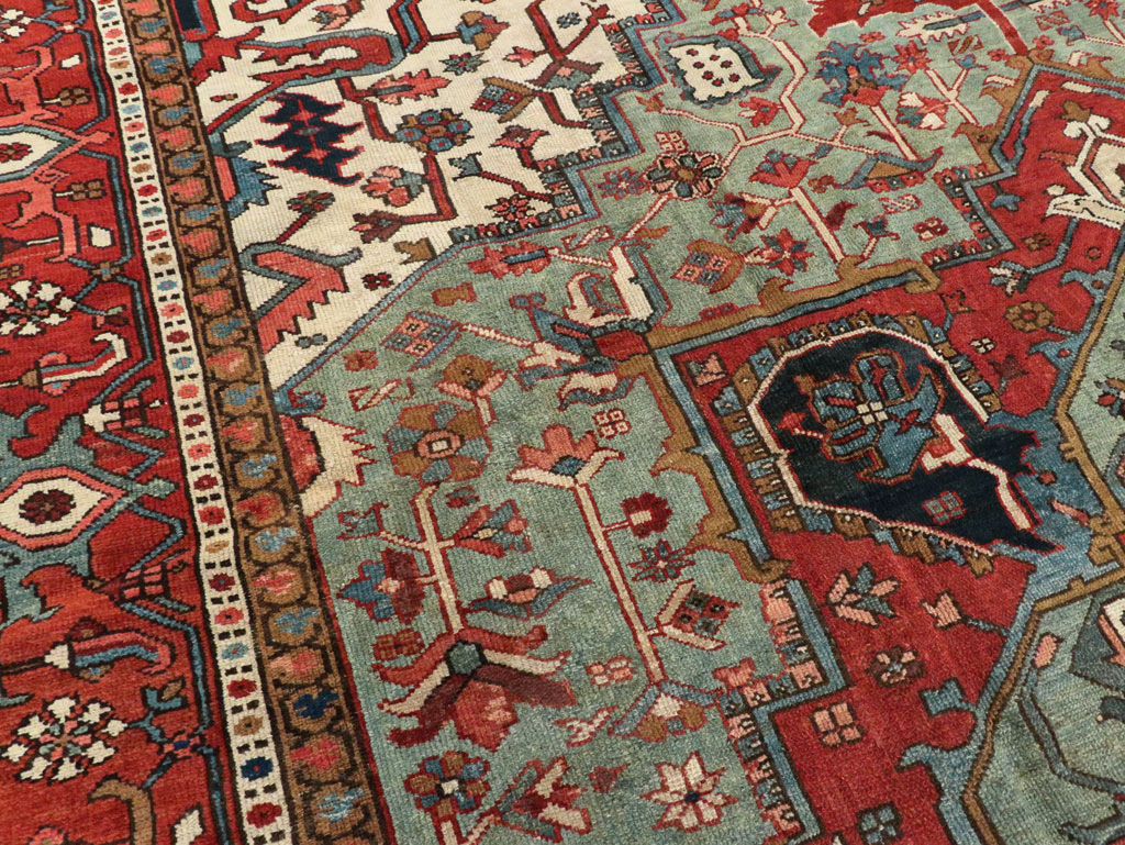 Antique Persian Heriz Carpet, No.21858 - Galerie Shabab