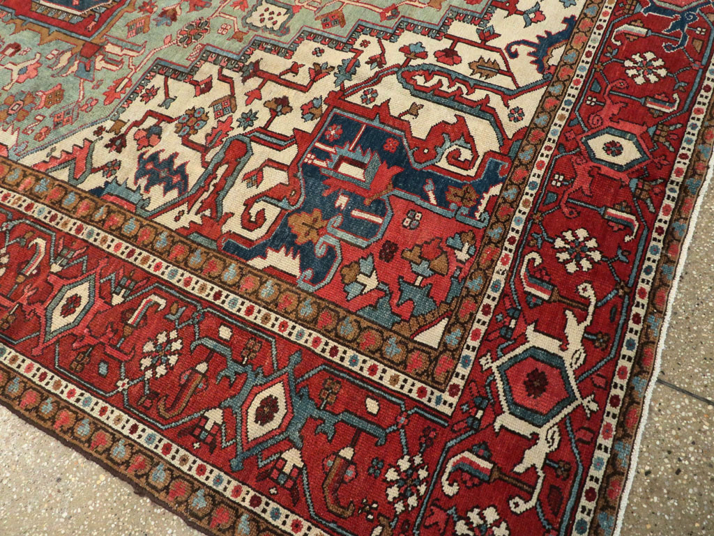 Antique Persian Heriz Carpet, No.21858 - Galerie Shabab