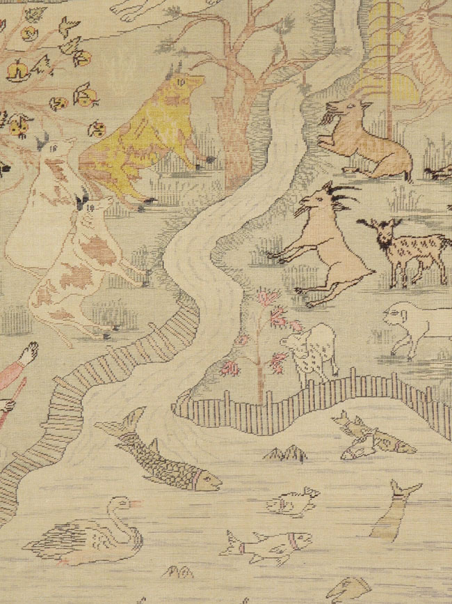 Antique Turkish Kayseri Pictorial Rug, No.21897 - Galerie Shabab