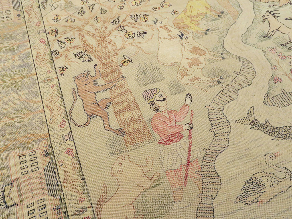 Antique Turkish Kayseri Pictorial Rug, No.21897 - Galerie Shabab