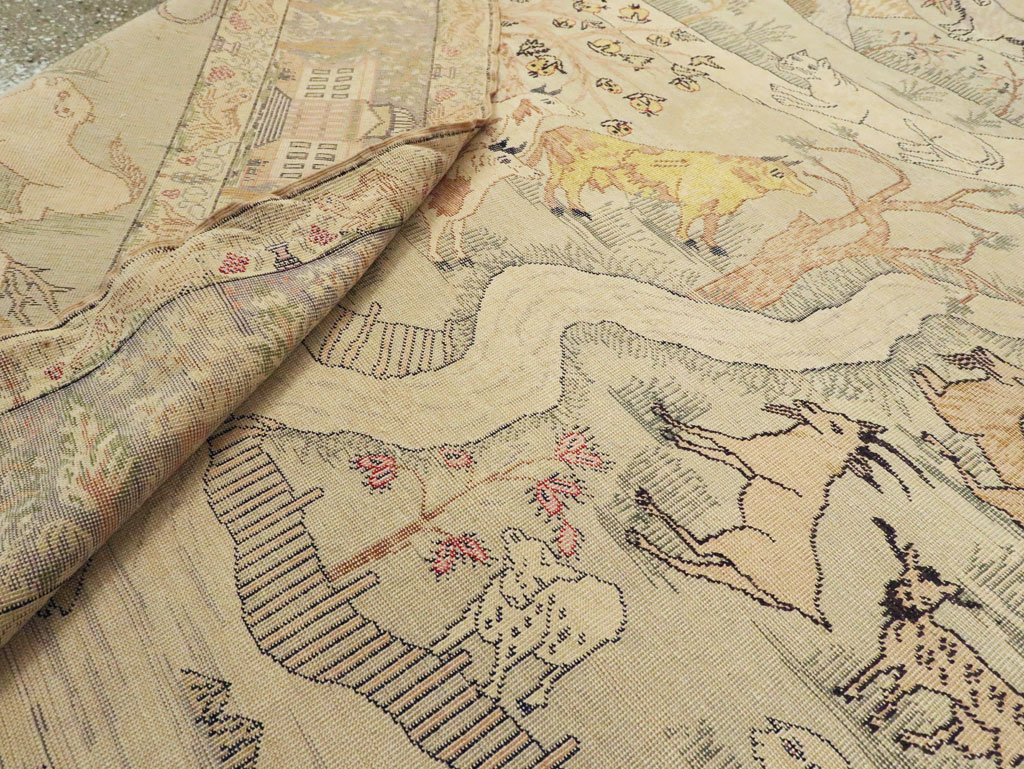 Antique Turkish Kayseri Pictorial Rug, No.21897 - Galerie Shabab