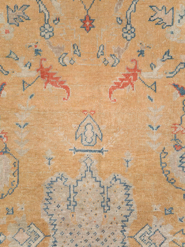 Antique Turkish Oushak Room Size Carpet, No.21915 - Galerie Shabab