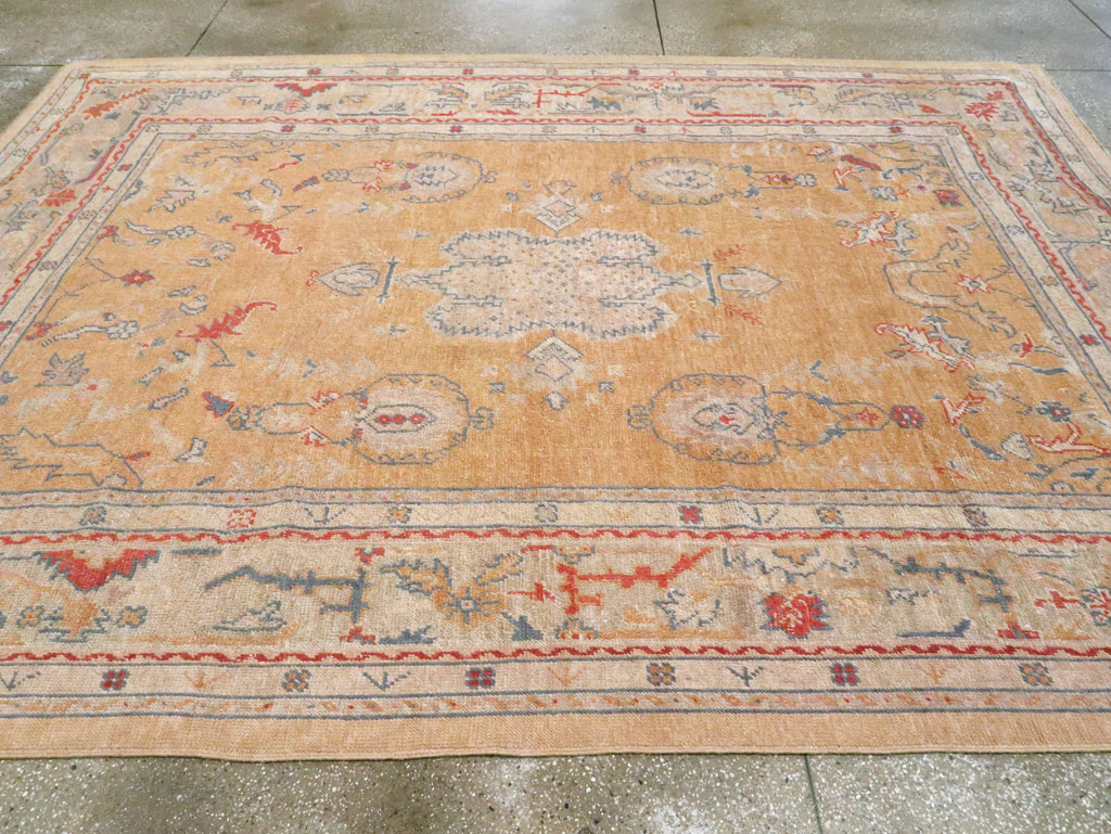 Antique Turkish Oushak Room Size Carpet, No.21915 - Galerie Shabab