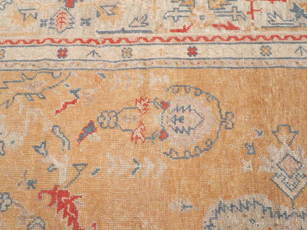 Antique Turkish Oushak Room Size Carpet, No.21915 - Galerie Shabab