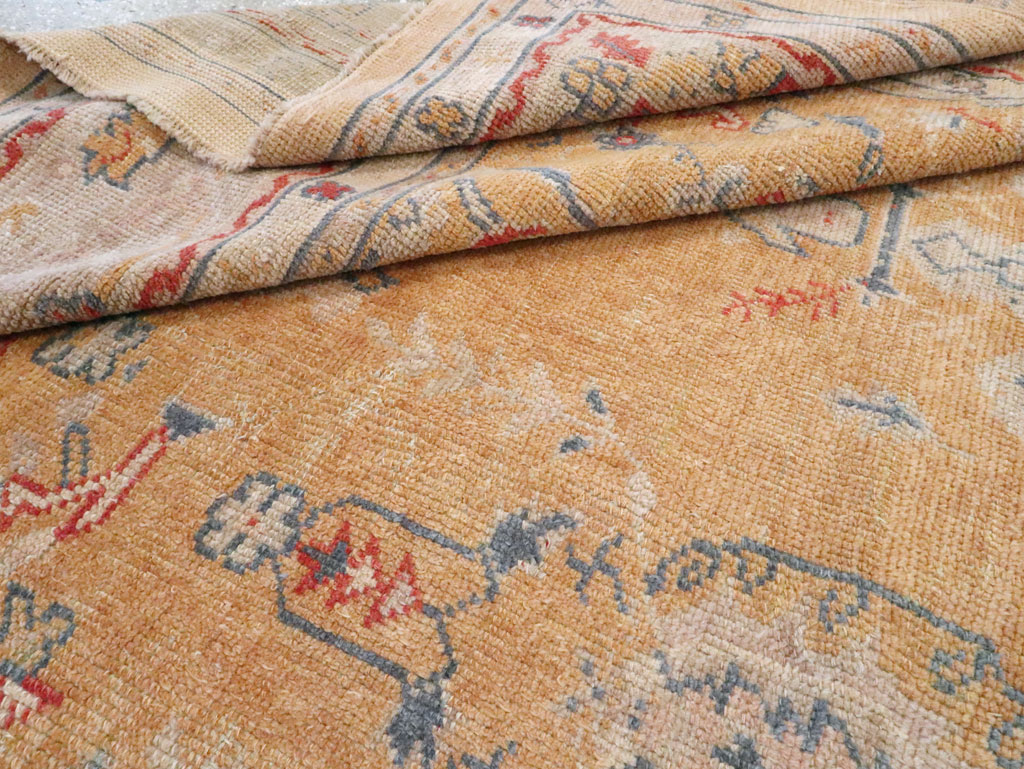 Antique Turkish Oushak Room Size Carpet, No.21915 - Galerie Shabab