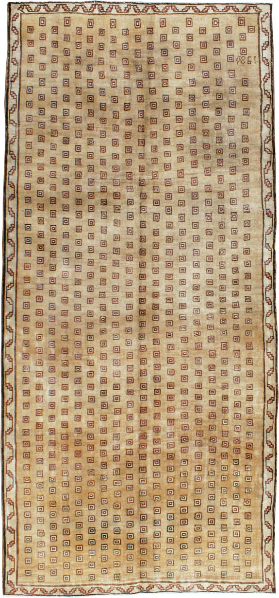 Vintage Turkish Anatolian Wide Gallery Runner, No.21938 - Galerie Shabab