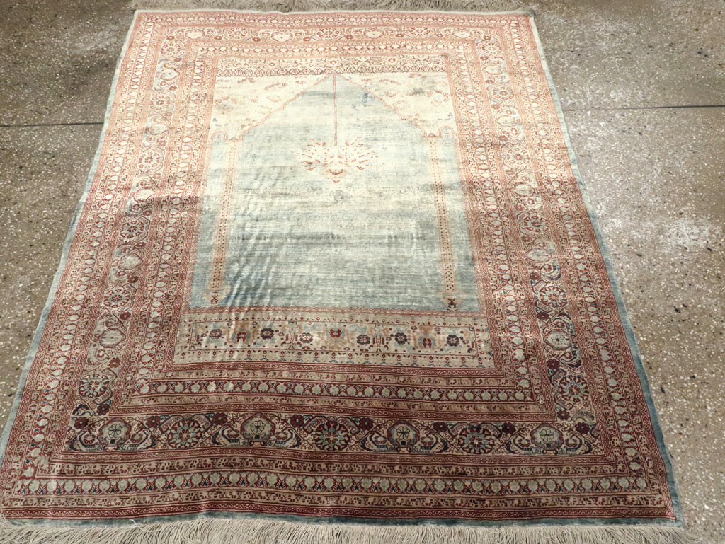 Antique Persian Silk Tabriz Rug, No.21957 - Galerie Shabab