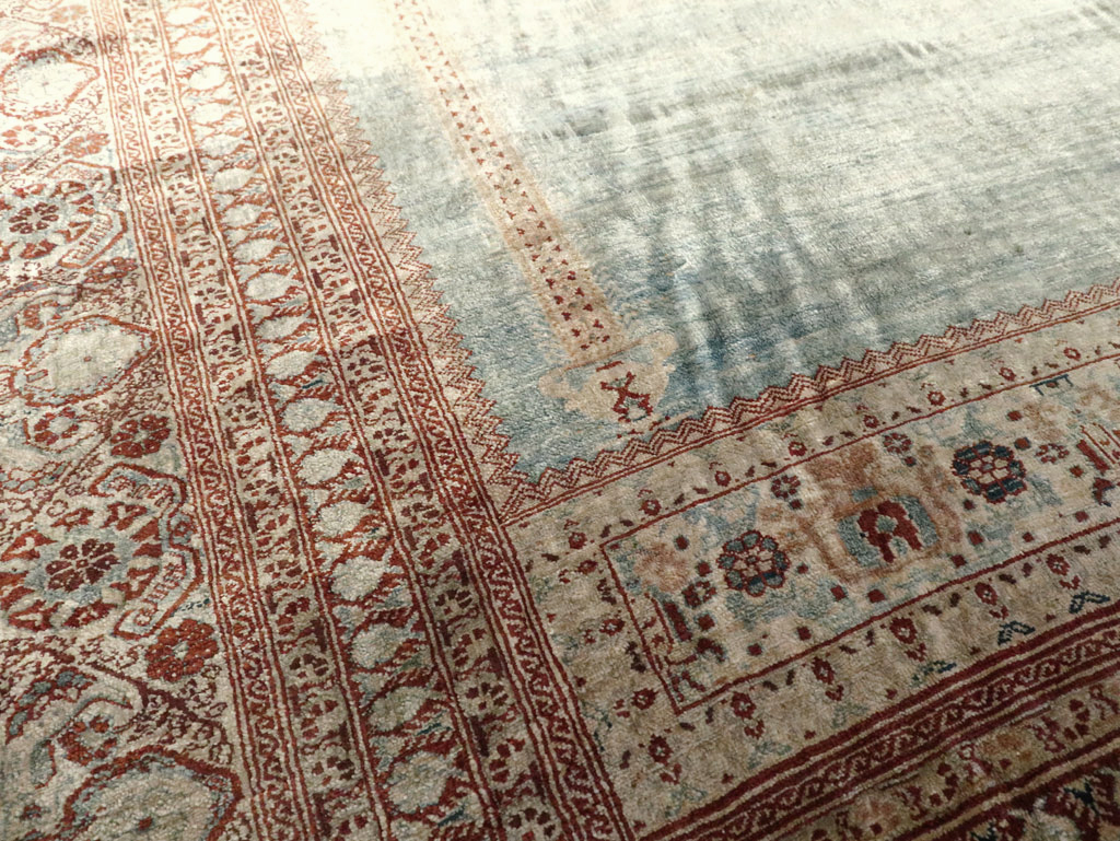 Antique Persian Silk Tabriz Rug, No.21957 - Galerie Shabab