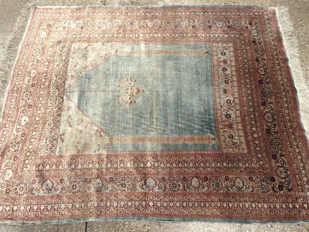 Antique Persian Silk Tabriz Rug, No.21957 - Galerie Shabab