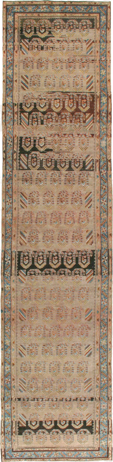Vintage Persian Malayer Wide Gallery Runner, No.21995 - Galerie Shabab