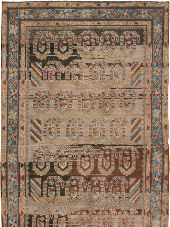 Vintage Persian Malayer Wide Gallery Runner, No.21995 - Galerie Shabab