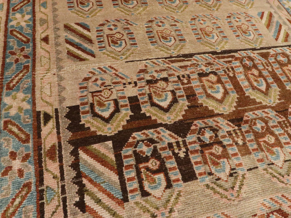 Vintage Persian Malayer Wide Gallery Runner, No.21995 - Galerie Shabab