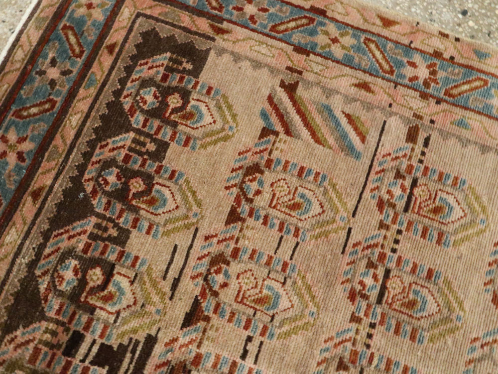 Vintage Persian Malayer Wide Gallery Runner, No.21995 - Galerie Shabab