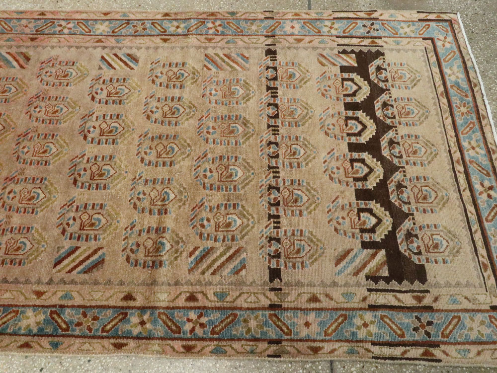 Vintage Persian Malayer Wide Gallery Runner, No.21995 - Galerie Shabab