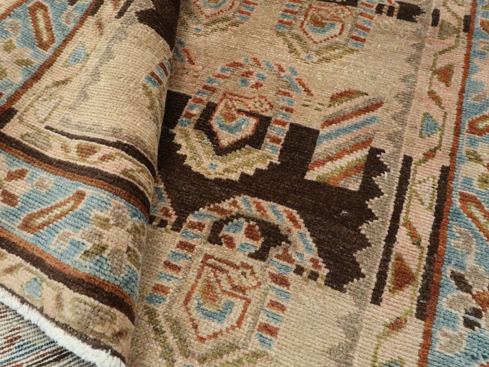 Vintage Persian Malayer Wide Gallery Runner, No.21995 - Galerie Shabab