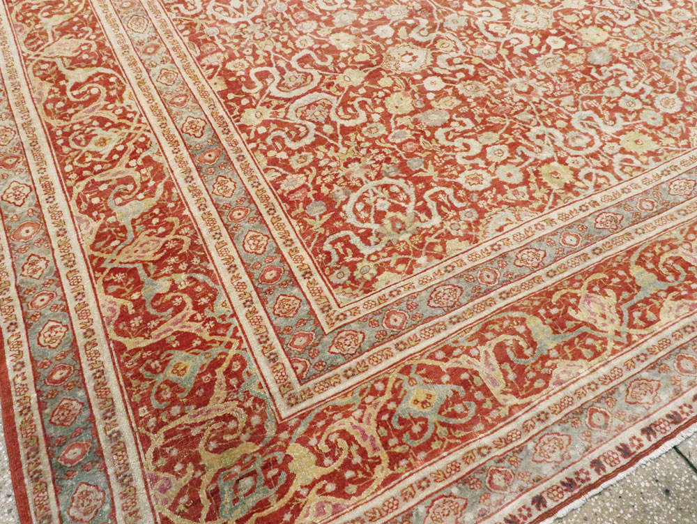 Antique Persian Tabriz Carpet, No.22015 - Galerie Shabab
