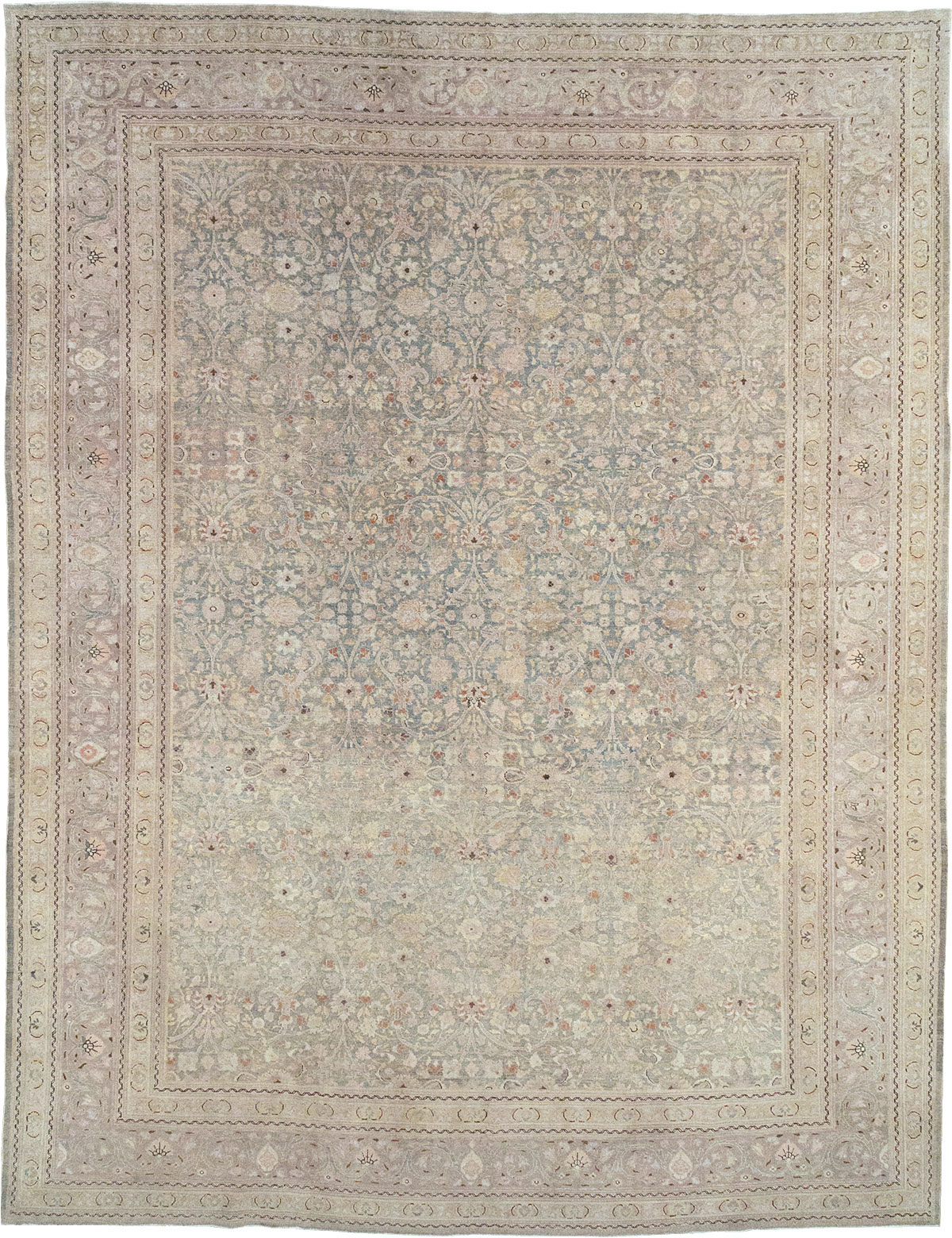 Antique Persian Tabriz Large Carpet, No.22017 - Galerie Shabab
