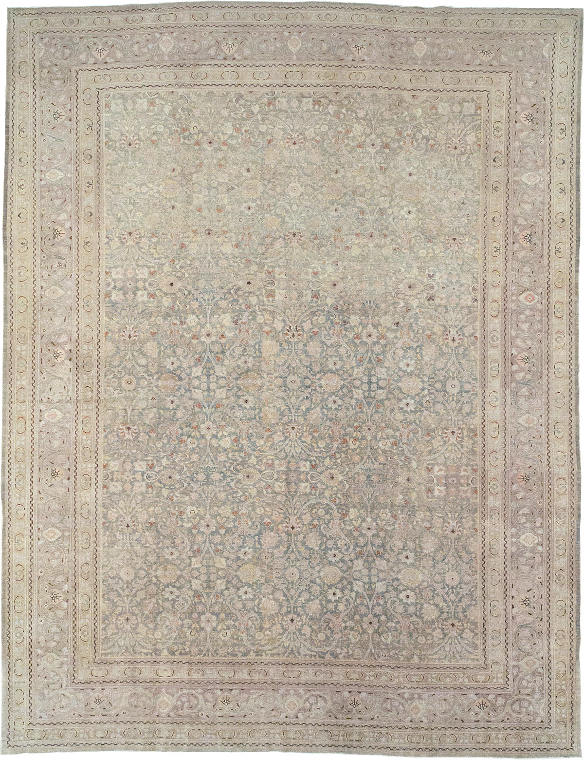 Antique Persian Tabriz Large Carpet, No.22017 - Galerie Shabab