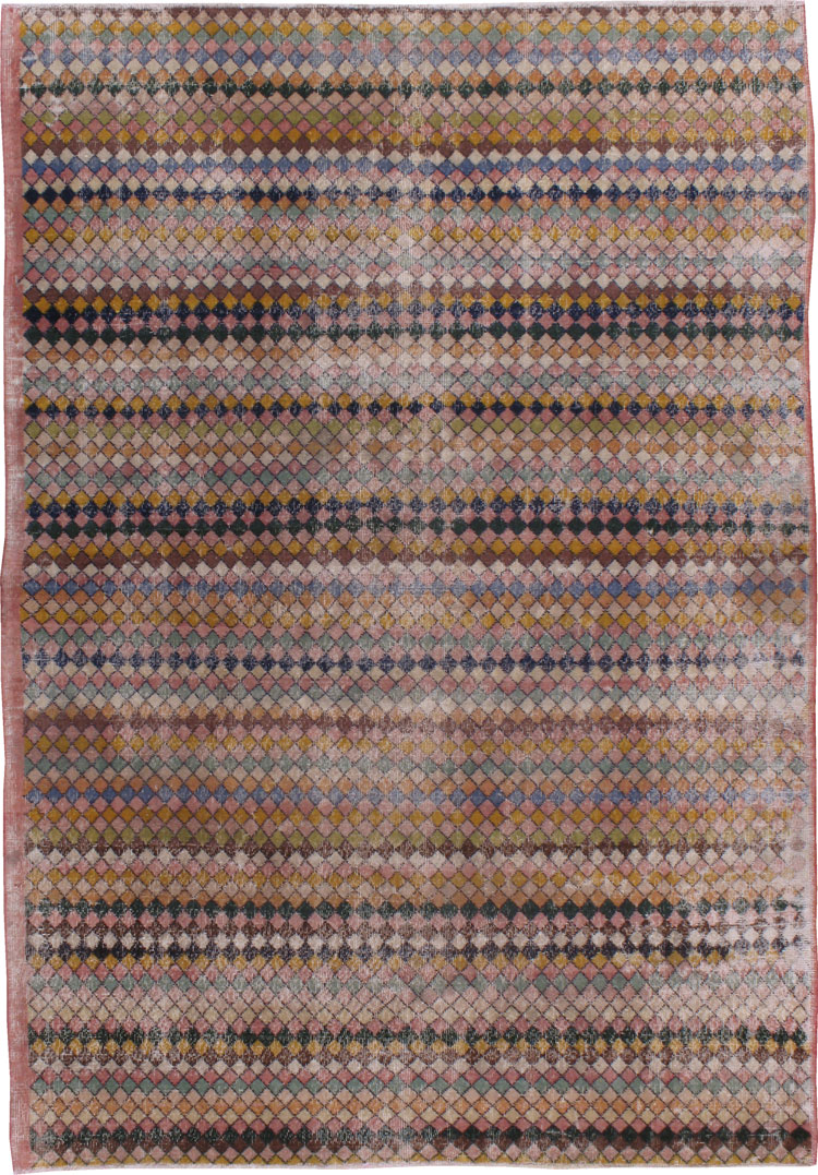 Vintage Anatolian Distressed Carpet, No.22026 - Galerie Shabab