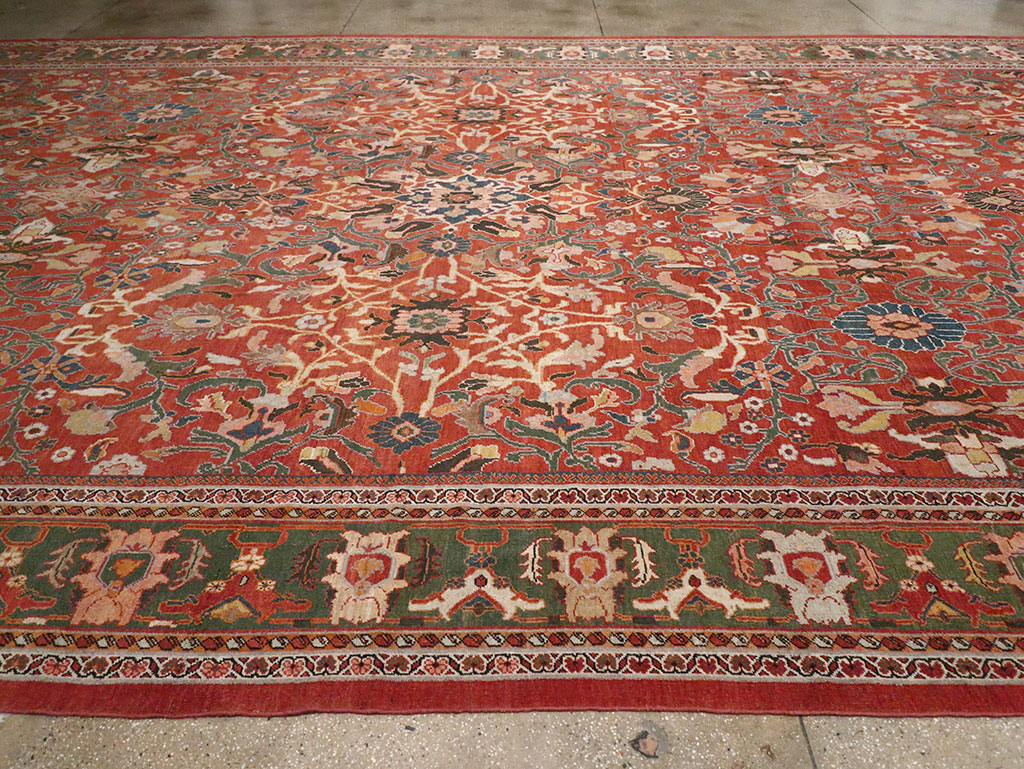 Antique Persian Mahal Oversize Carpet, No.22034 - Galerie Shabab