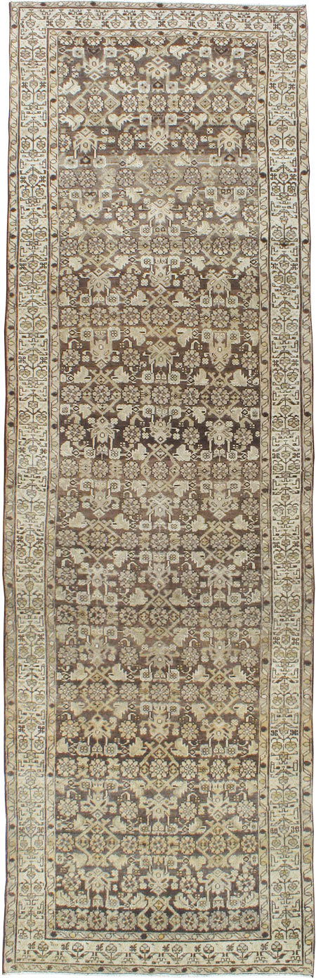 Vintage Persian Malayer Wide Gallery Runner, No.22036 - Galerie Shabab