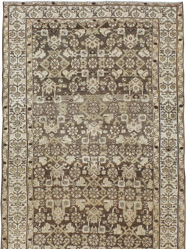 Vintage Persian Malayer Wide Gallery Runner, No.22036 - Galerie Shabab