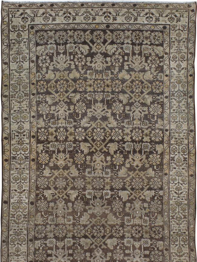 Vintage Persian Malayer Wide Gallery Runner, No.22036 - Galerie Shabab