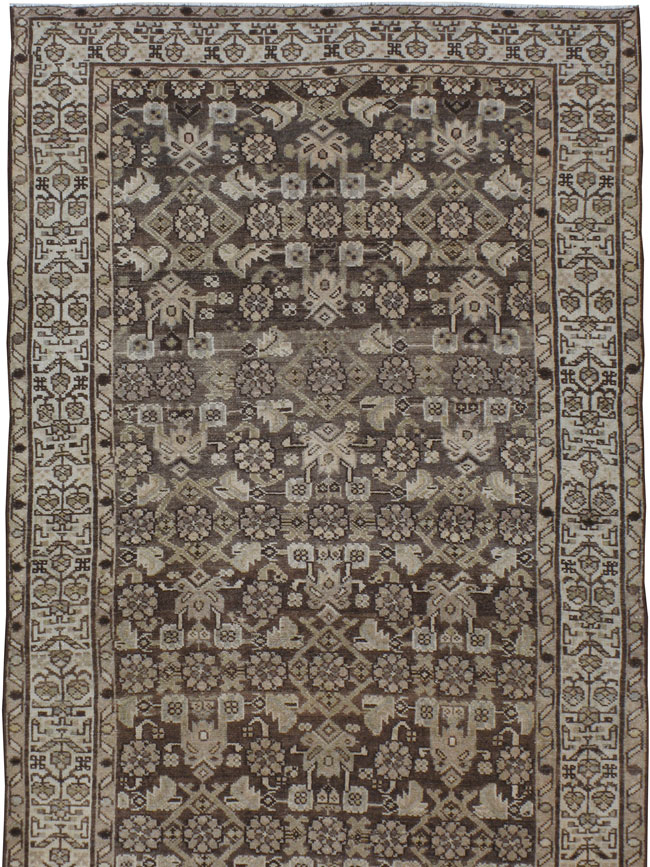 Vintage Persian Malayer Wide Gallery Runner, No.22036 - Galerie Shabab