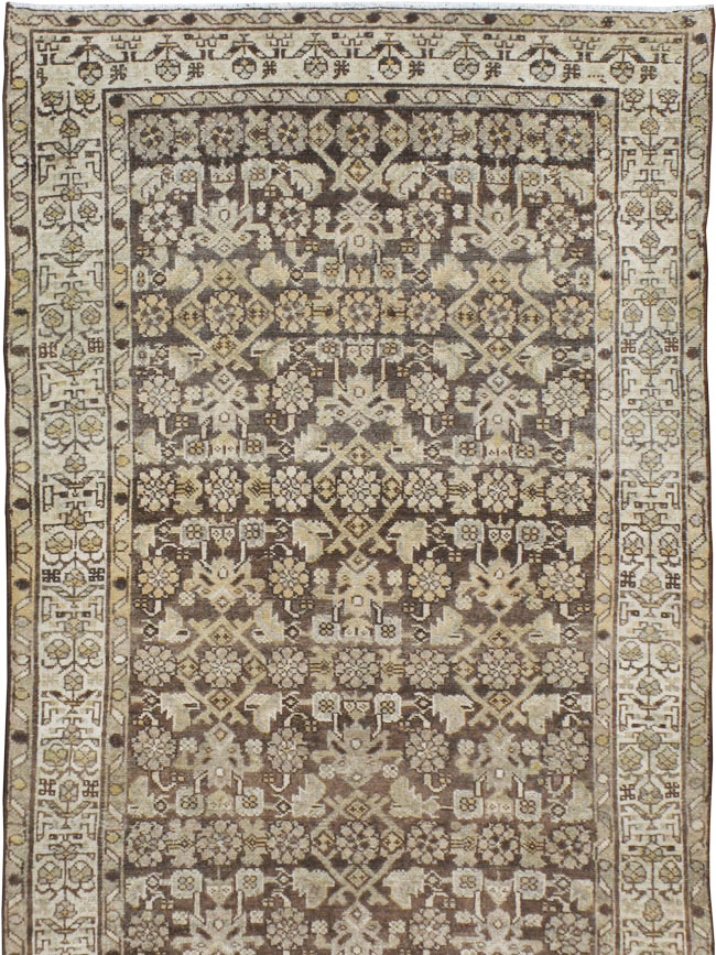 Vintage Persian Malayer Wide Gallery Runner, No.22036 - Galerie Shabab