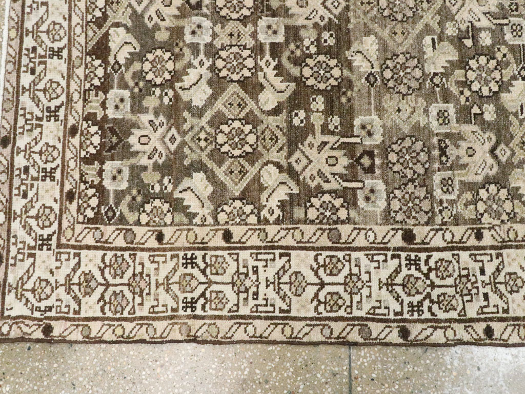 Vintage Persian Malayer Wide Gallery Runner, No.22036 - Galerie Shabab