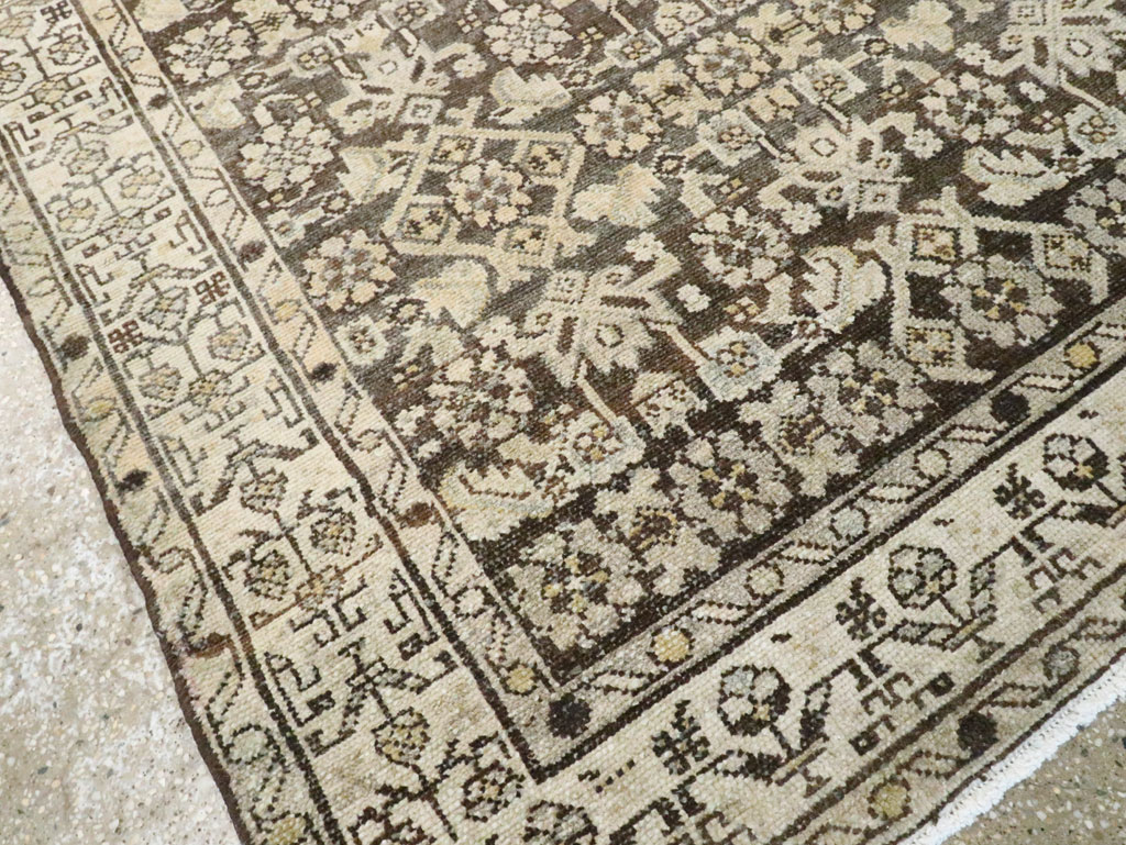 Vintage Persian Malayer Wide Gallery Runner, No.22036 - Galerie Shabab