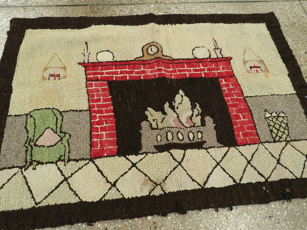 Antique American Hook Rug, No.22038 - Galerie Shabab