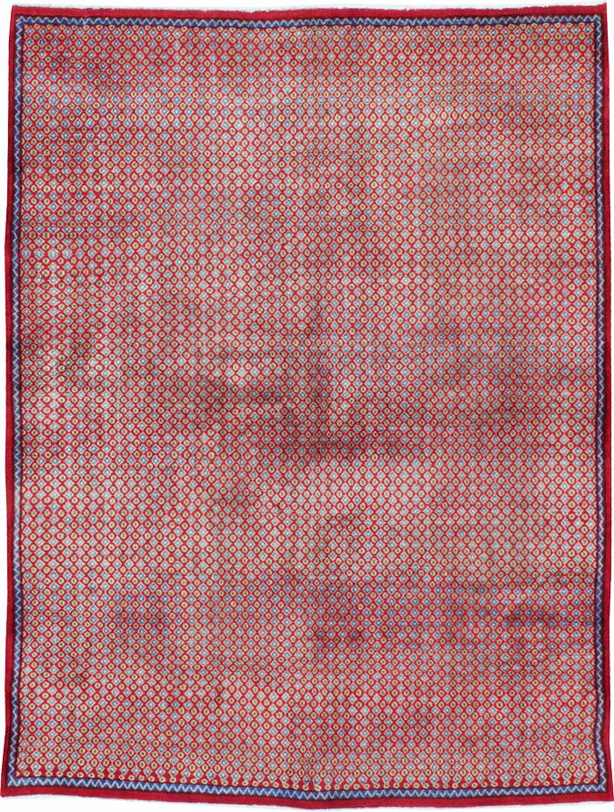 Vintage Persian Kashan Modernist Rug (Pair: 1 of 2), No.22048 - Galerie Shabab