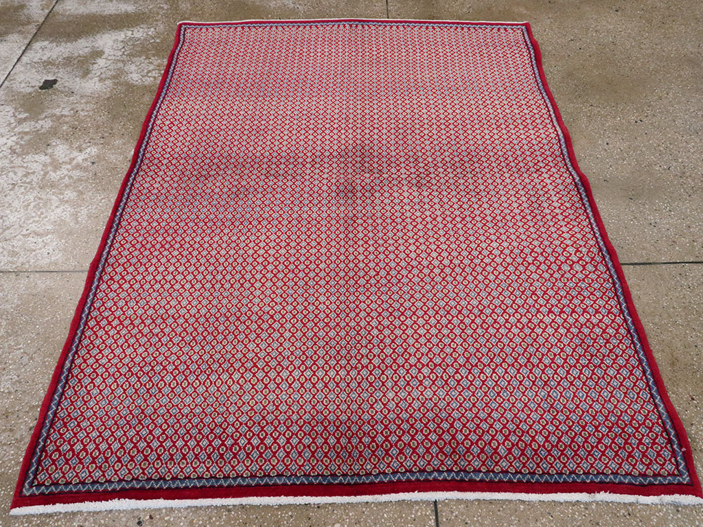 Vintage Persian Kashan Modernist Rug (Pair: 1 of 2), No.22048 - Galerie Shabab