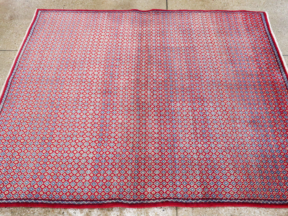 Vintage Persian Kashan Modernist Rug (Pair: 2 of 2), No.22049 - Galerie Shabab