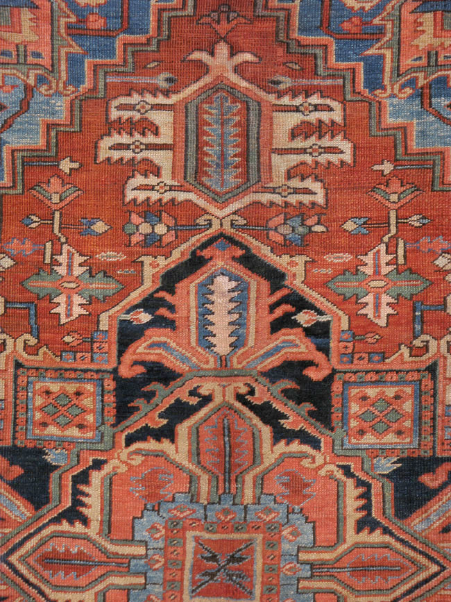 Antique Persian Heriz Carpet, No.22061 - Galerie Shabab