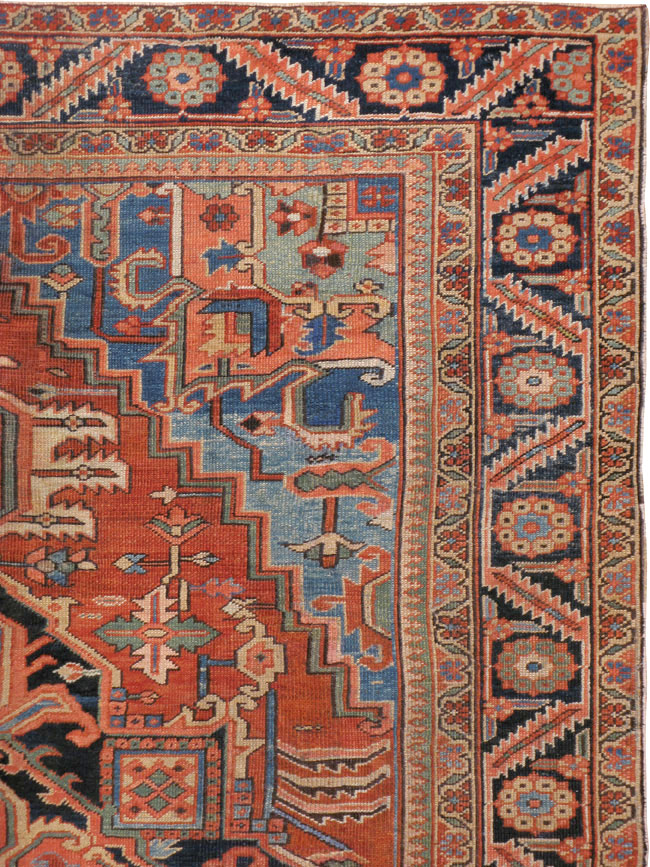 Antique Persian Heriz Carpet, No.22061 - Galerie Shabab