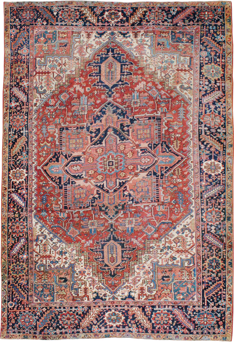 Vintage Persian Heriz Carpet, No.22066 - Galerie Shabab
