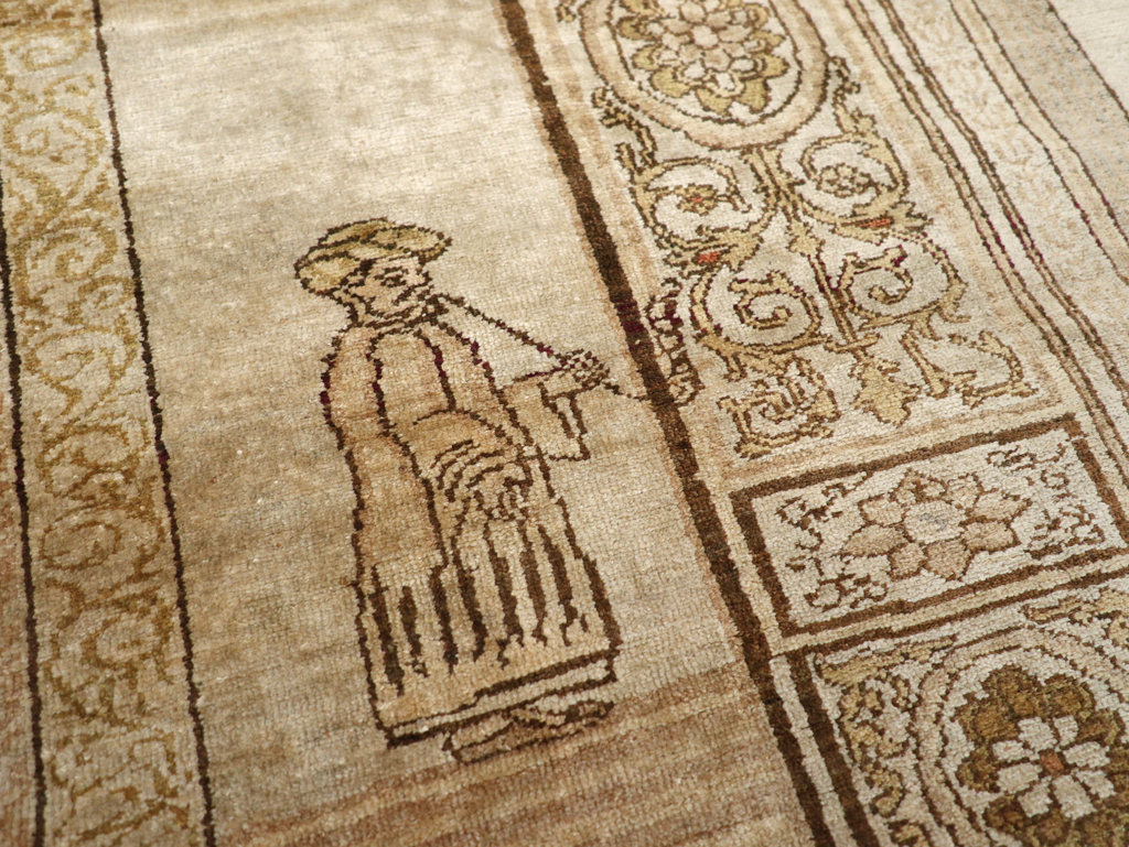 Antique Turkish Kayseri Pictorial Rug, No.22074 - Galerie Shabab