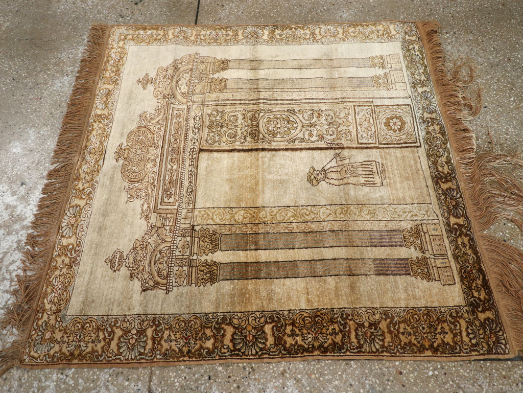 Antique Turkish Kayseri Pictorial Rug, No.22074 - Galerie Shabab